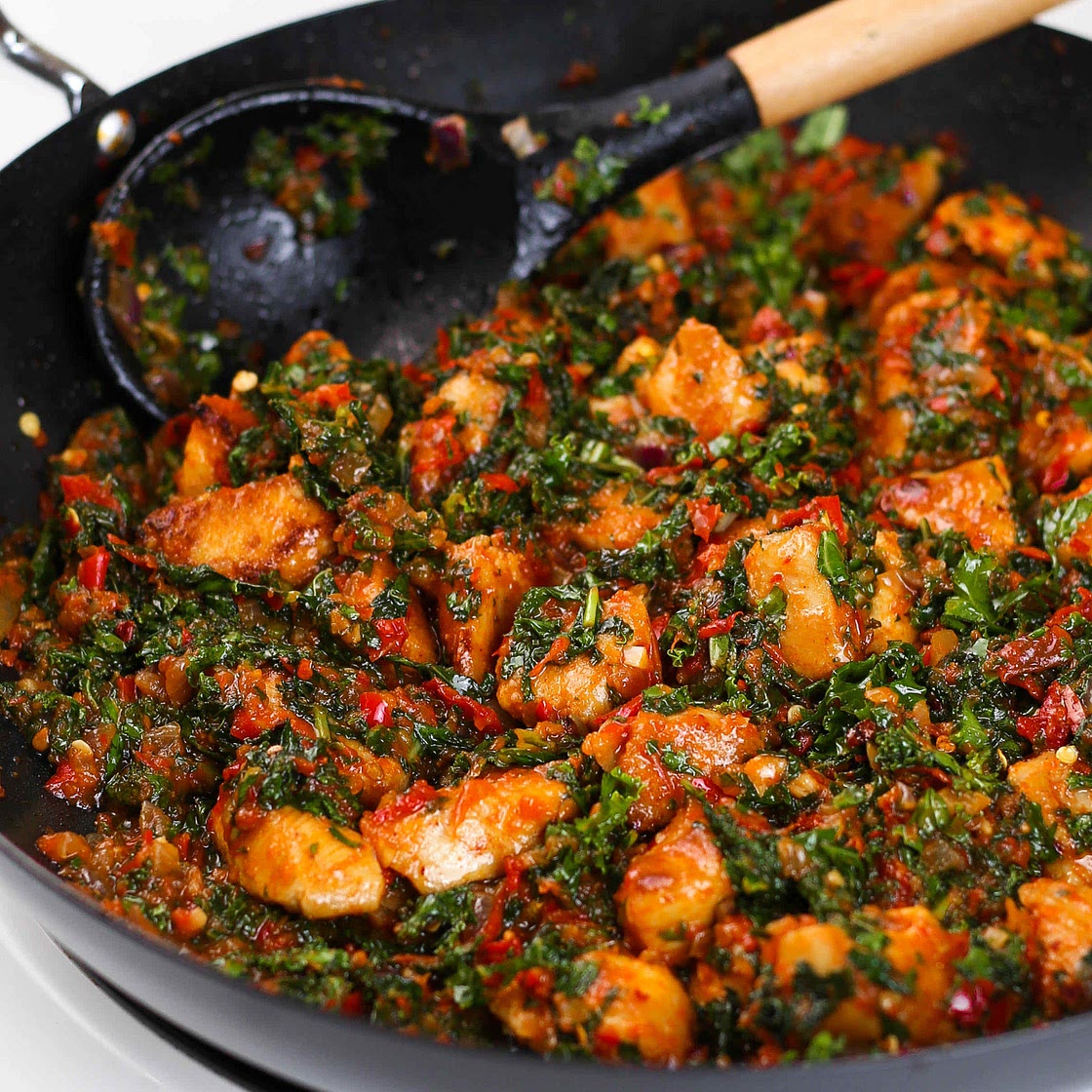 Chicken Kale sauce 
