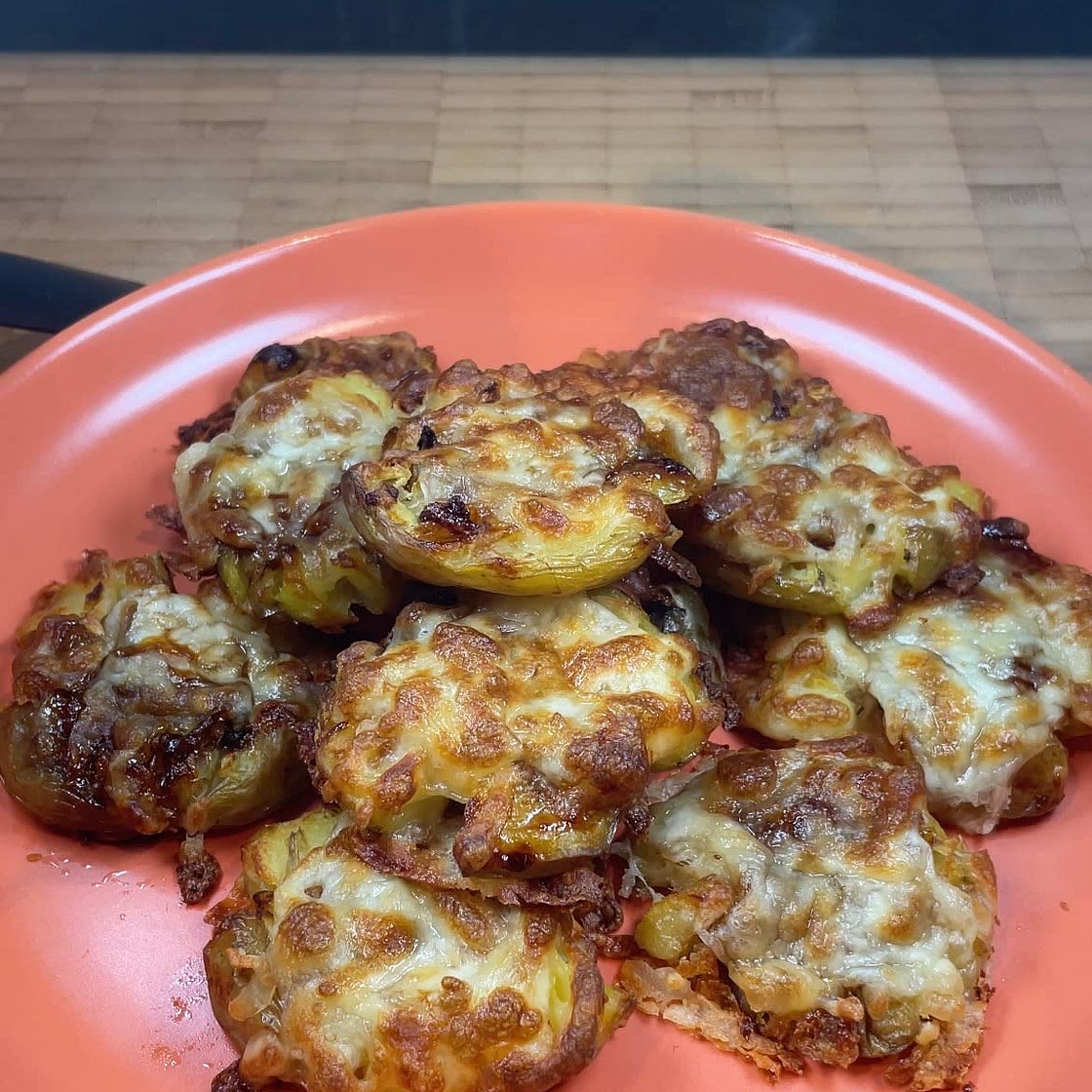 Cheesy Crushed Marmite New Potatoes