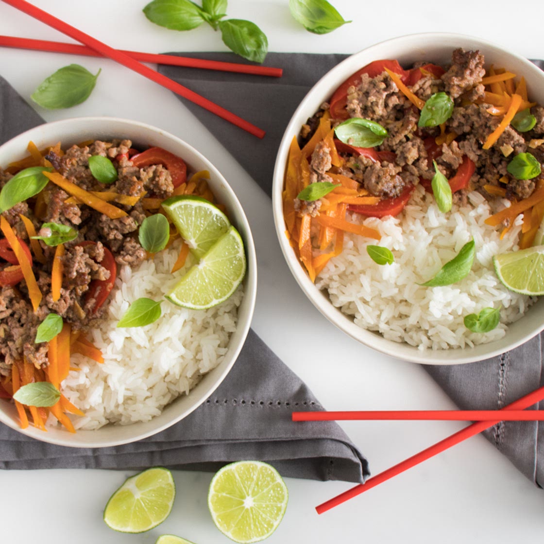 Thai Basil Beef with Jasmine Rice