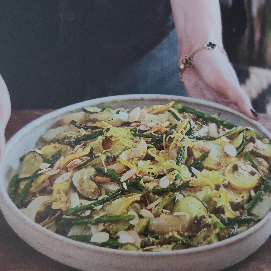 LEMONY POTATO, ASPARAGUS & COURGETTE