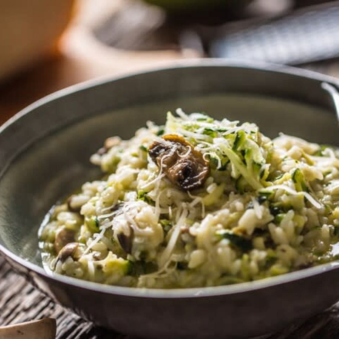 RISOTTO DE COURGETTES ET CHAMPIGNONS