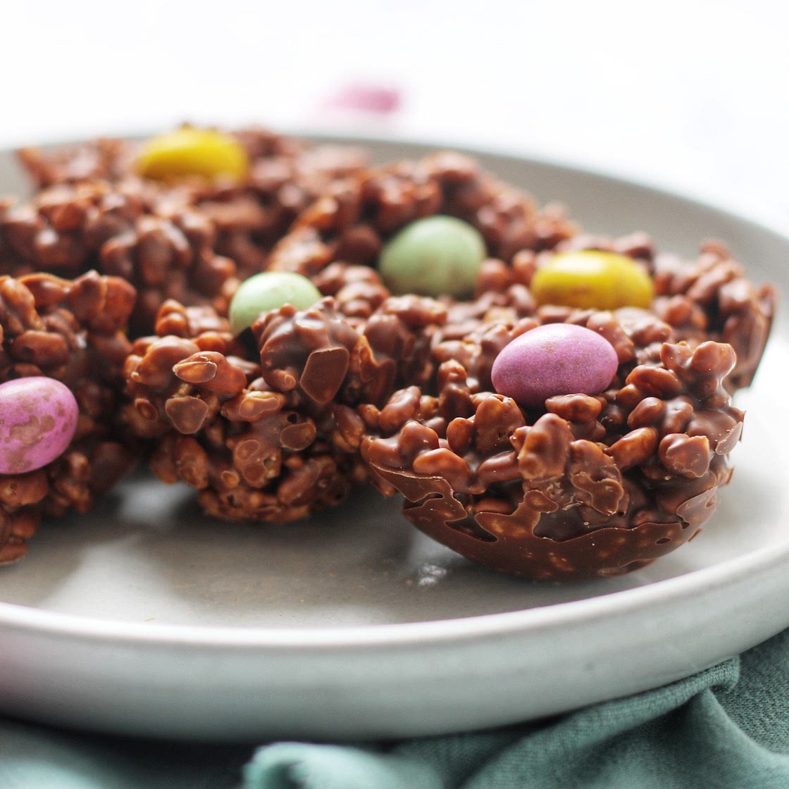 Chocolate Rice Krispie Nests