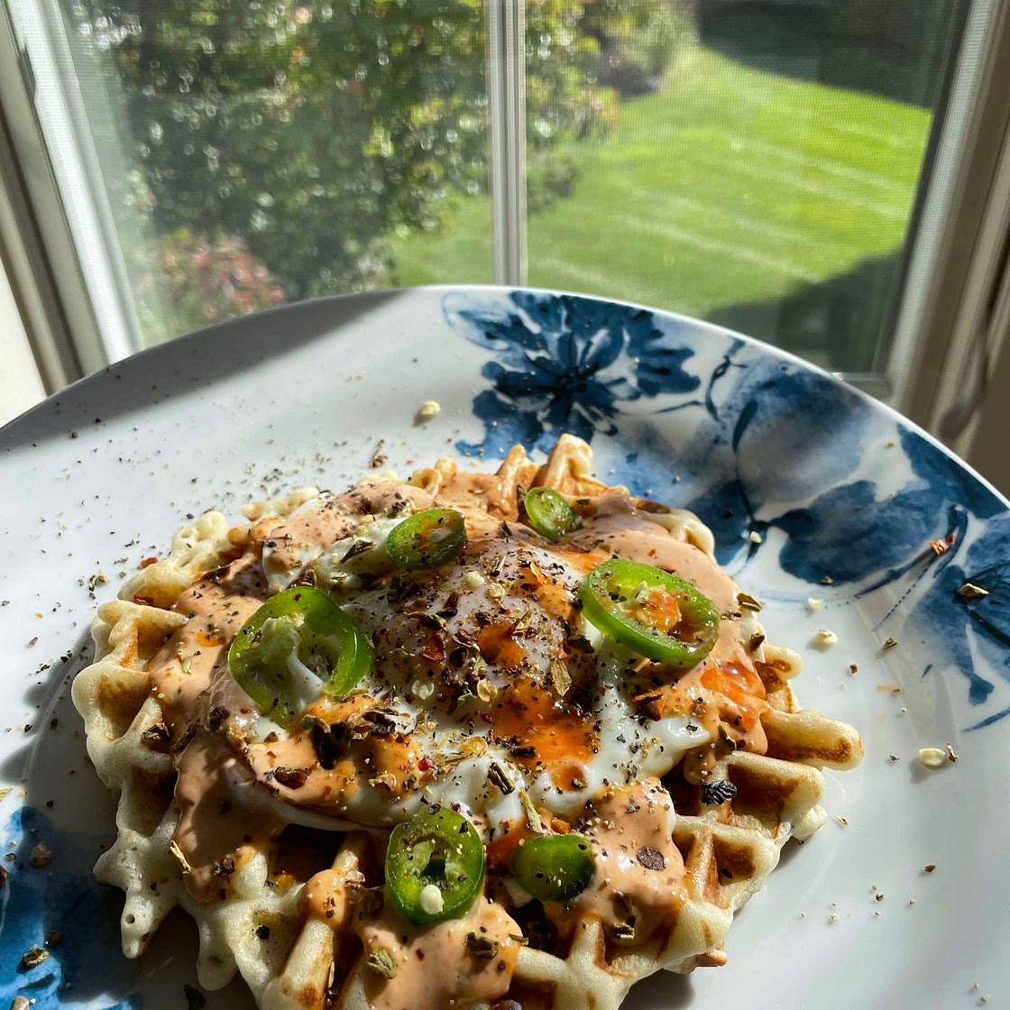 Jalapeños Waffle & Egg