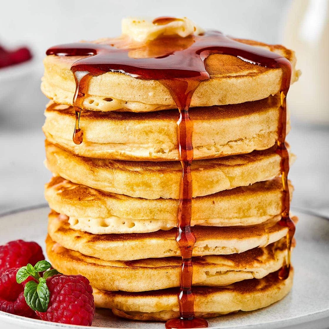 Oat Flour Pancakes (5 Ingredients!)