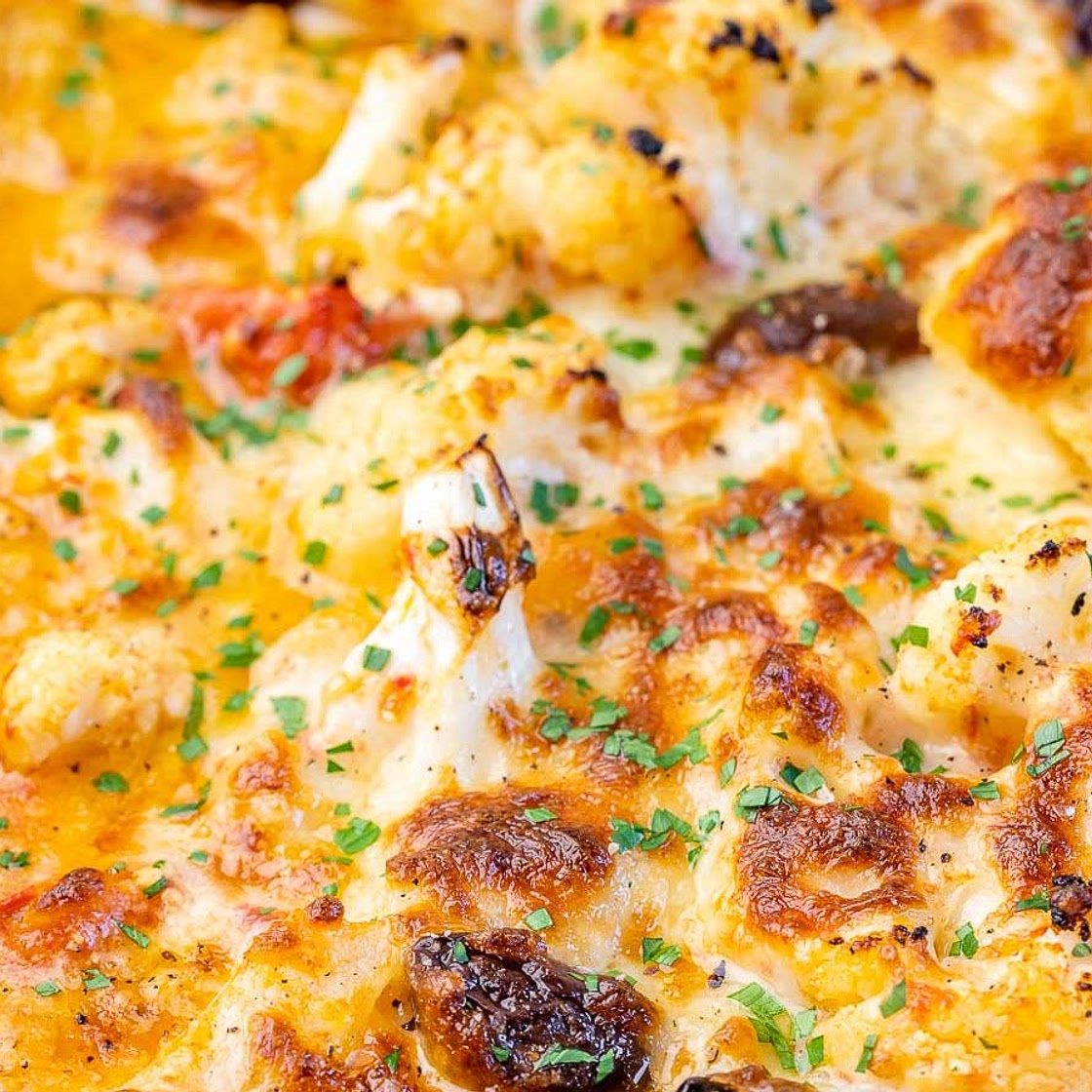 Greek-inspired Baked Feta & Cauliflower