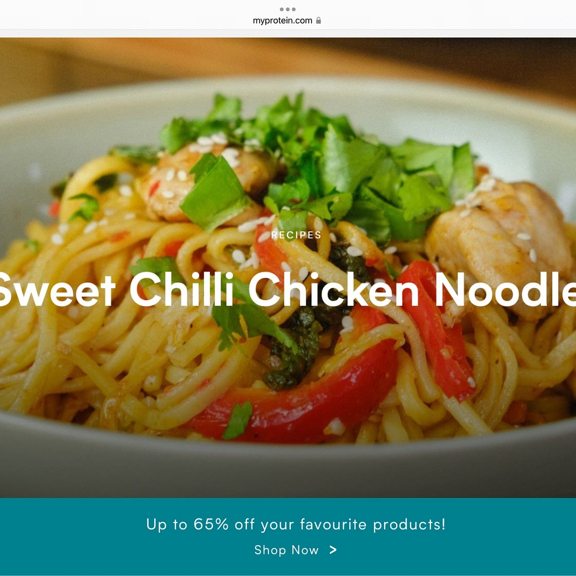 Sweet chilli chicken noodles