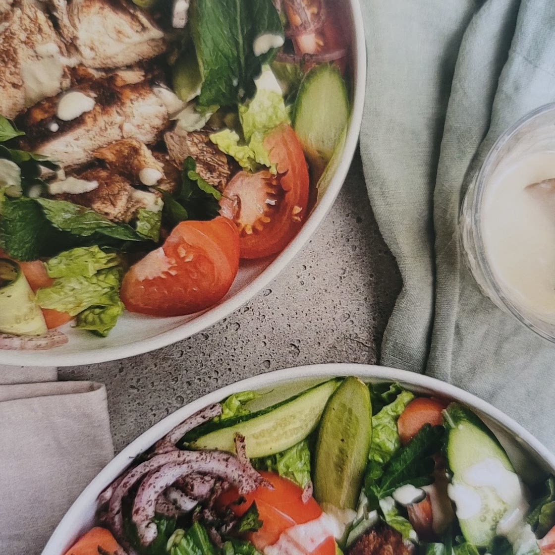 Chicken shawarma salad