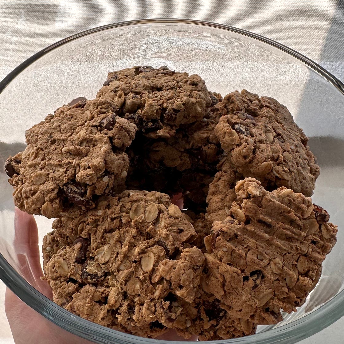 Oatmeal raisin chocolate chip protein cookies
