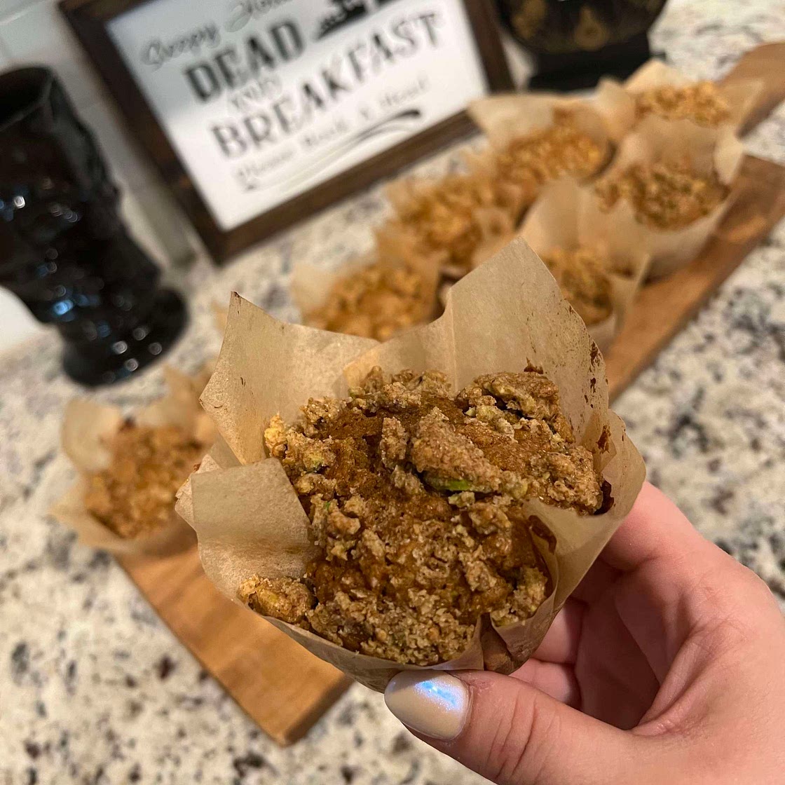 Pumpkin Pistachio Muffins
