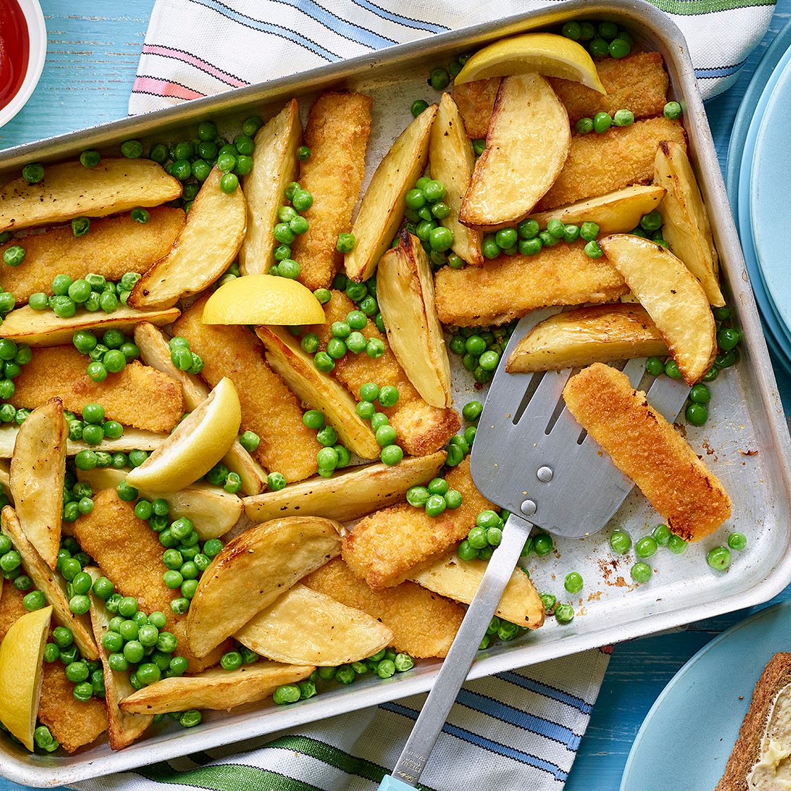 One-pan fish and chips