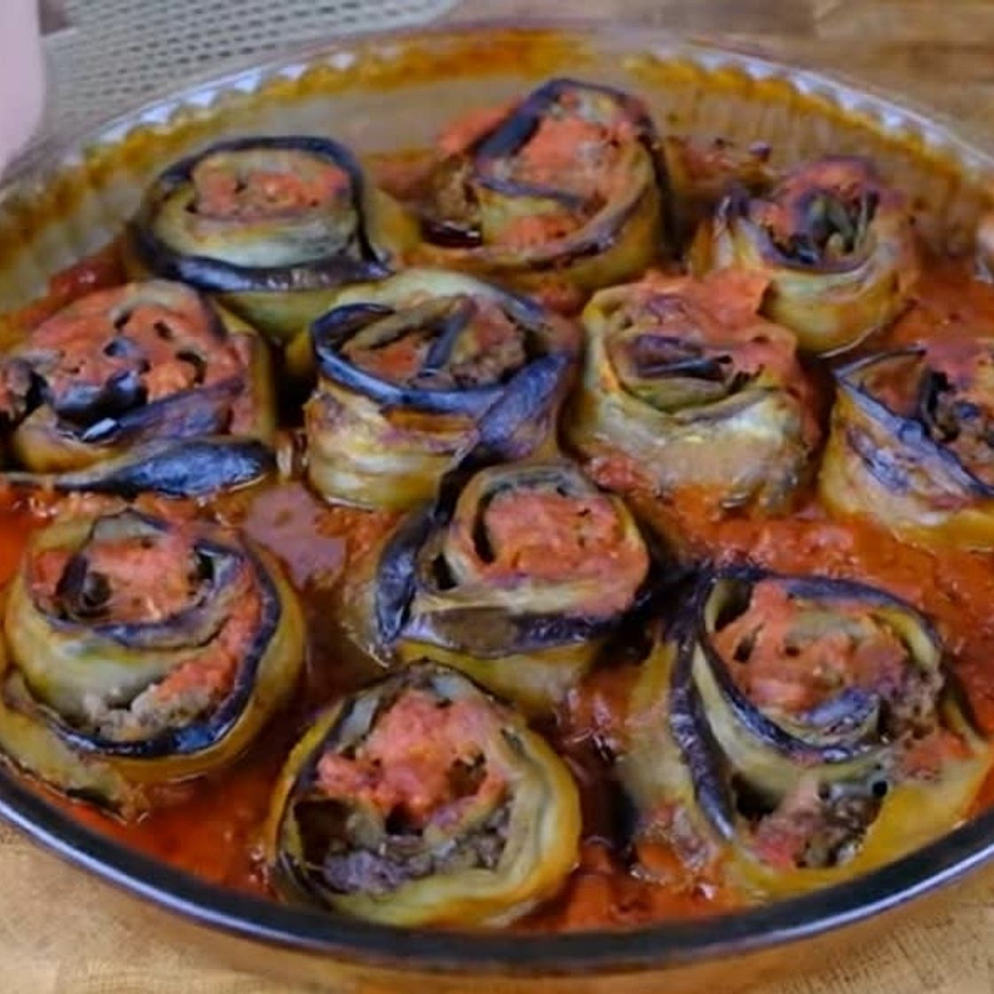 Aubergine Rolls