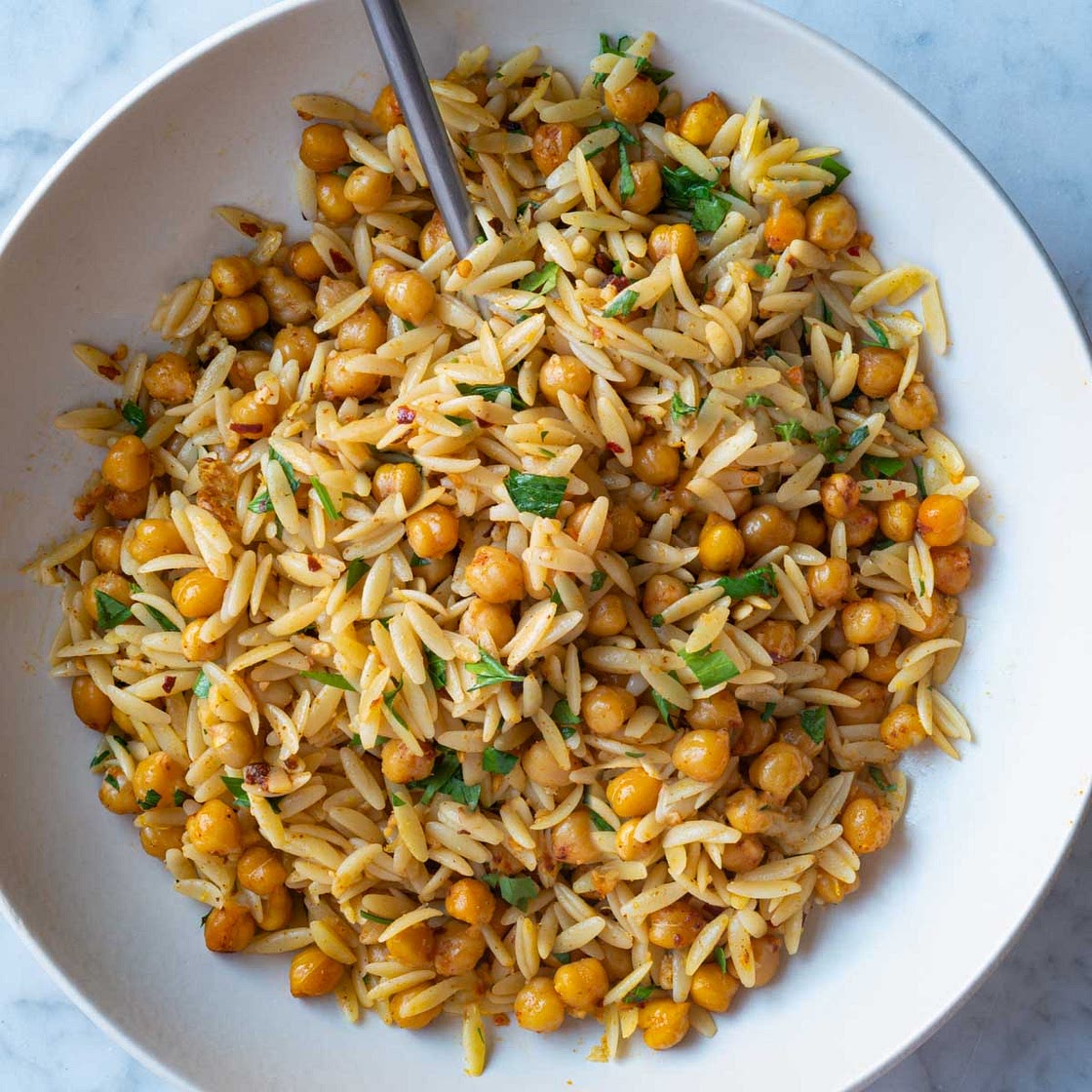 Orzo Pasta with Chickpeas