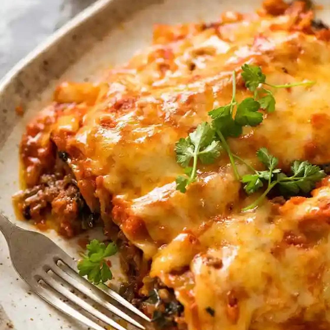 Beef & Spinach Stuffed Cannelloni
