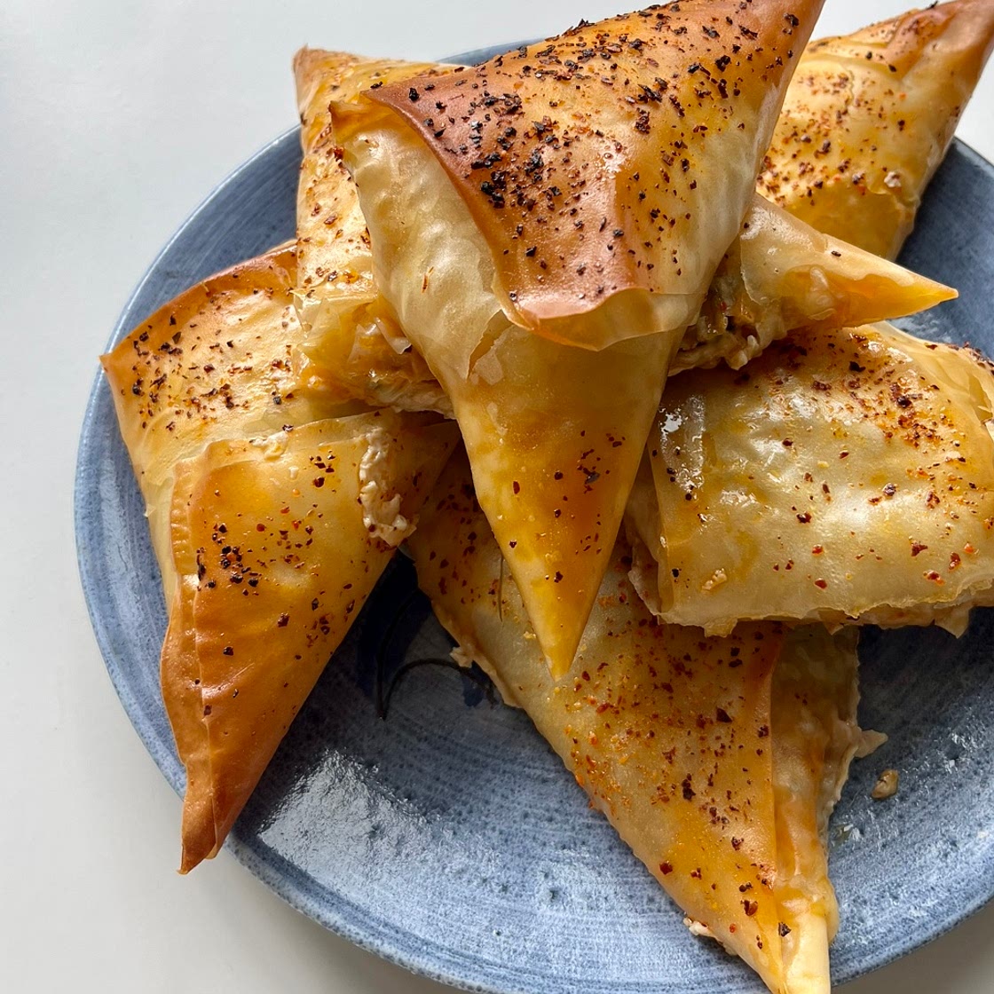 Chilli Oil Spinach & Feta Pastries