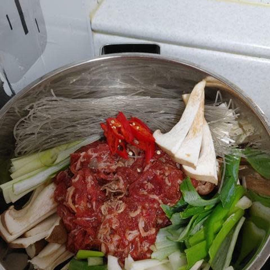 버섯  소불고기   달걀말이