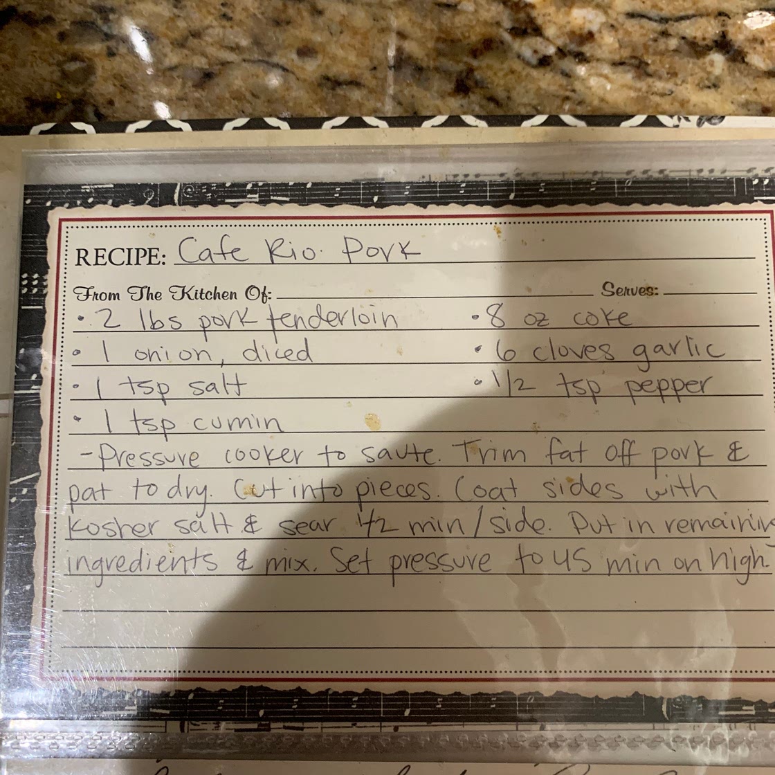 Instant Pot Cafe Rio Sweet Pork Copycat