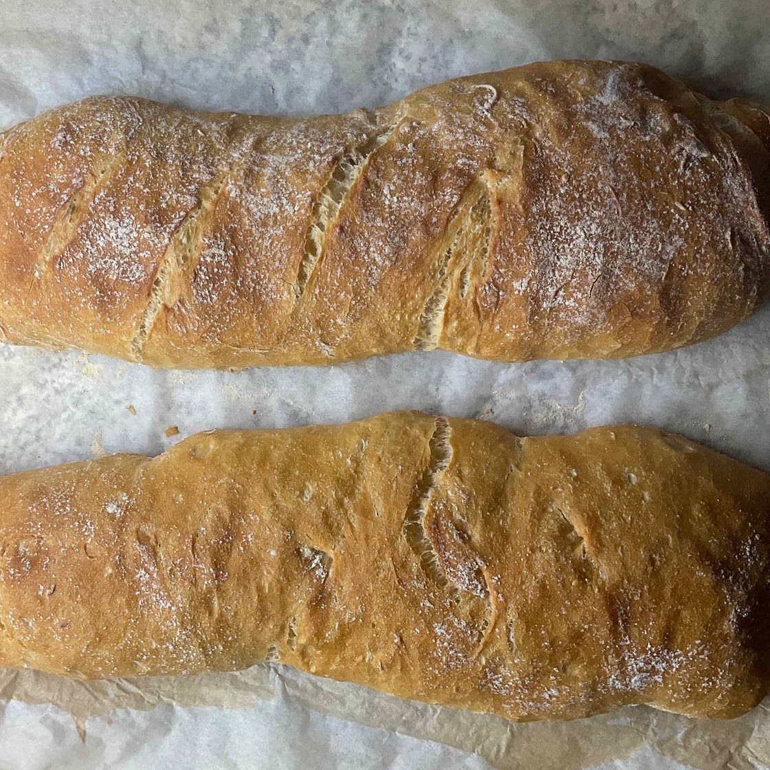 No Knead Baguette - 4 Ingredient Recipe