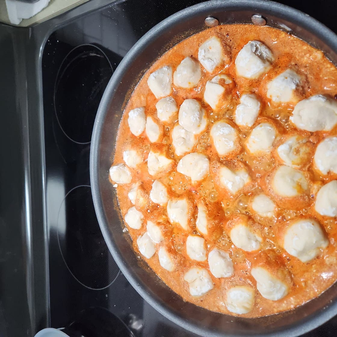 Chicken Paprika and Fluffy Biscuit dumplings