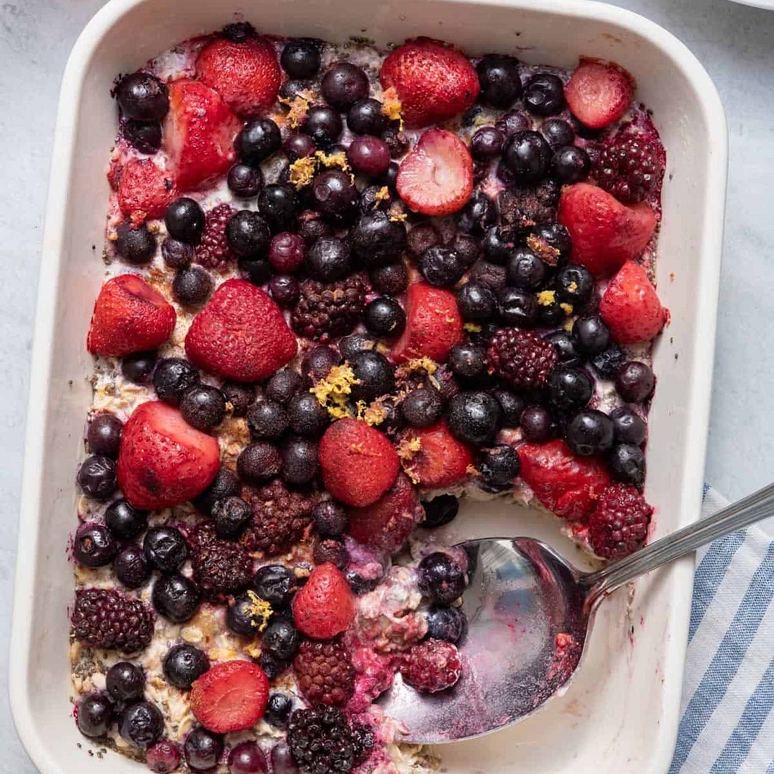 One Pan Oven Baked Oatmeal