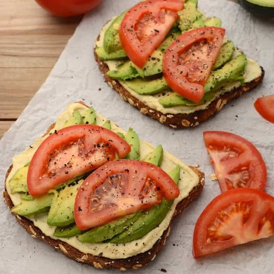 Hummus and Avocado Toast