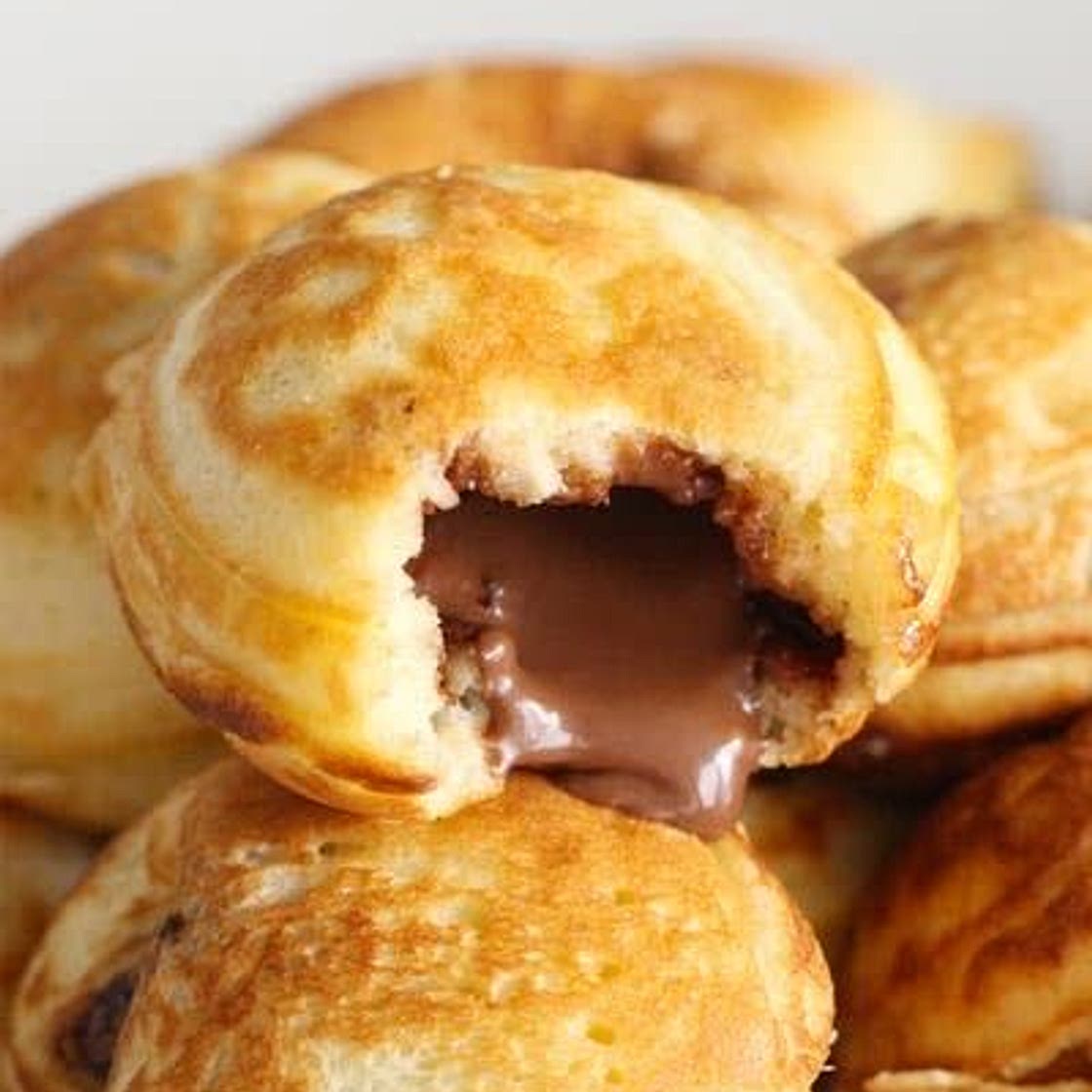 Coffee Pancakes Stuffed With Chocolate 