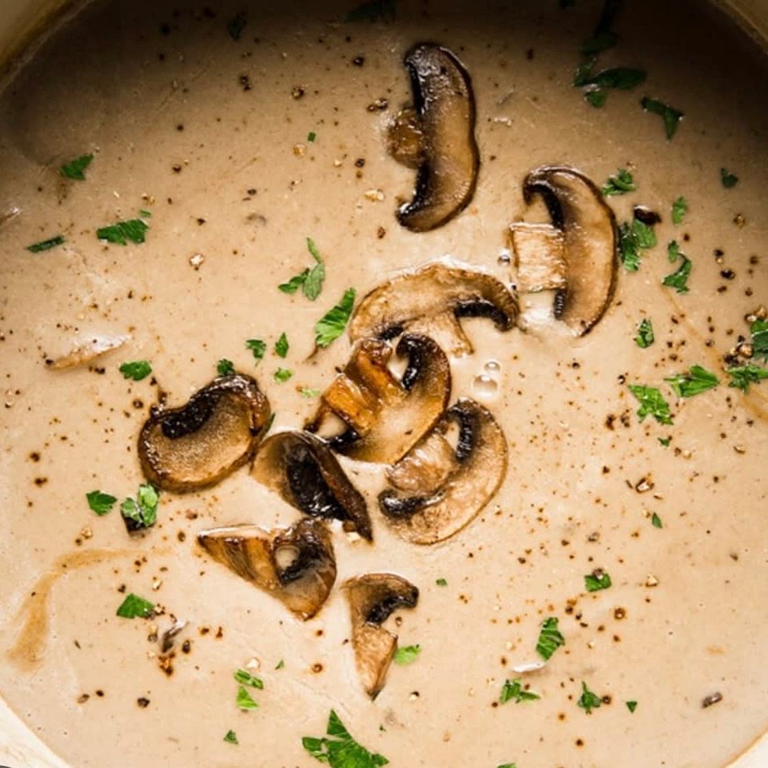 Mushroom  Gruyère Soup