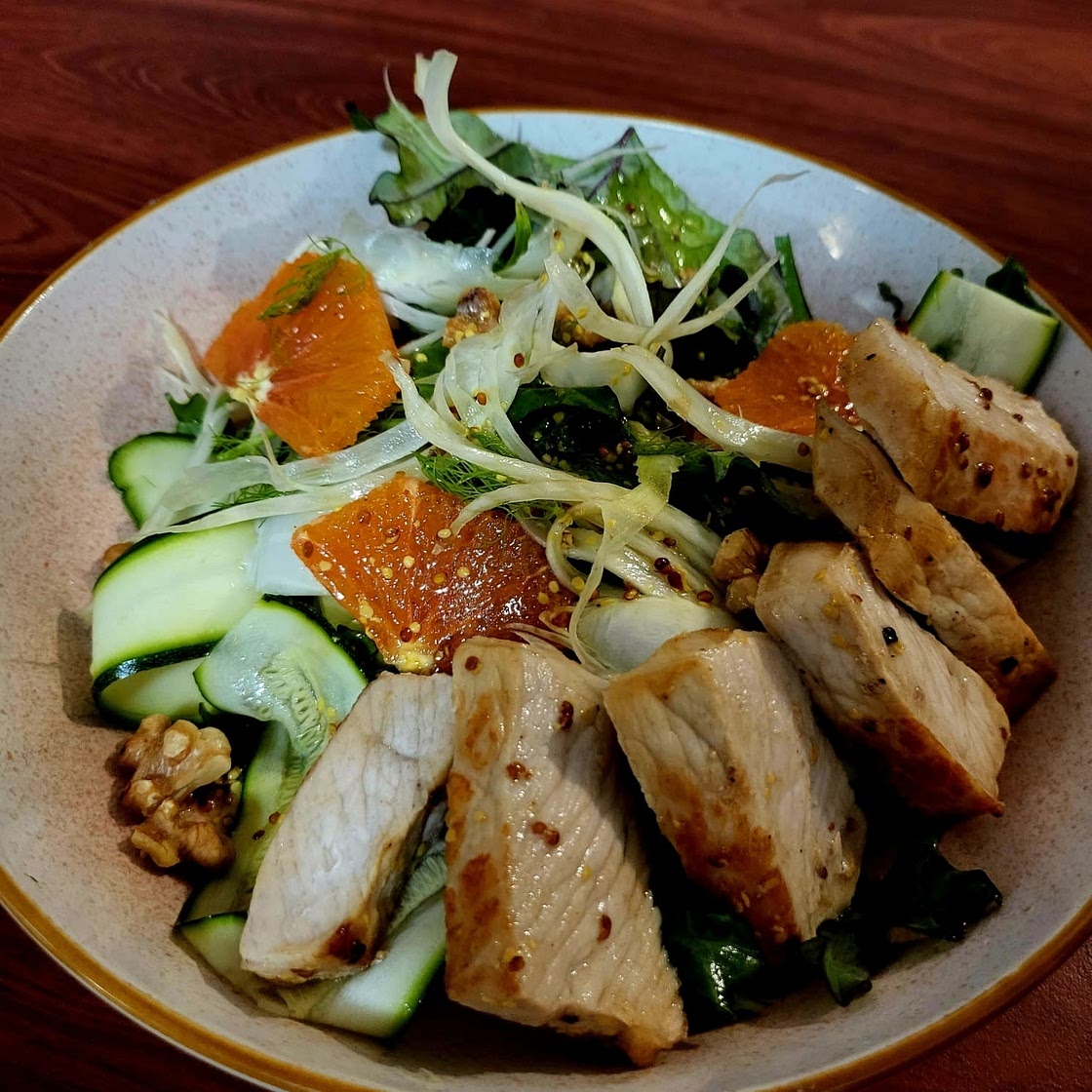 Fennel and Courgette Salad with Toasted Pine Nuts