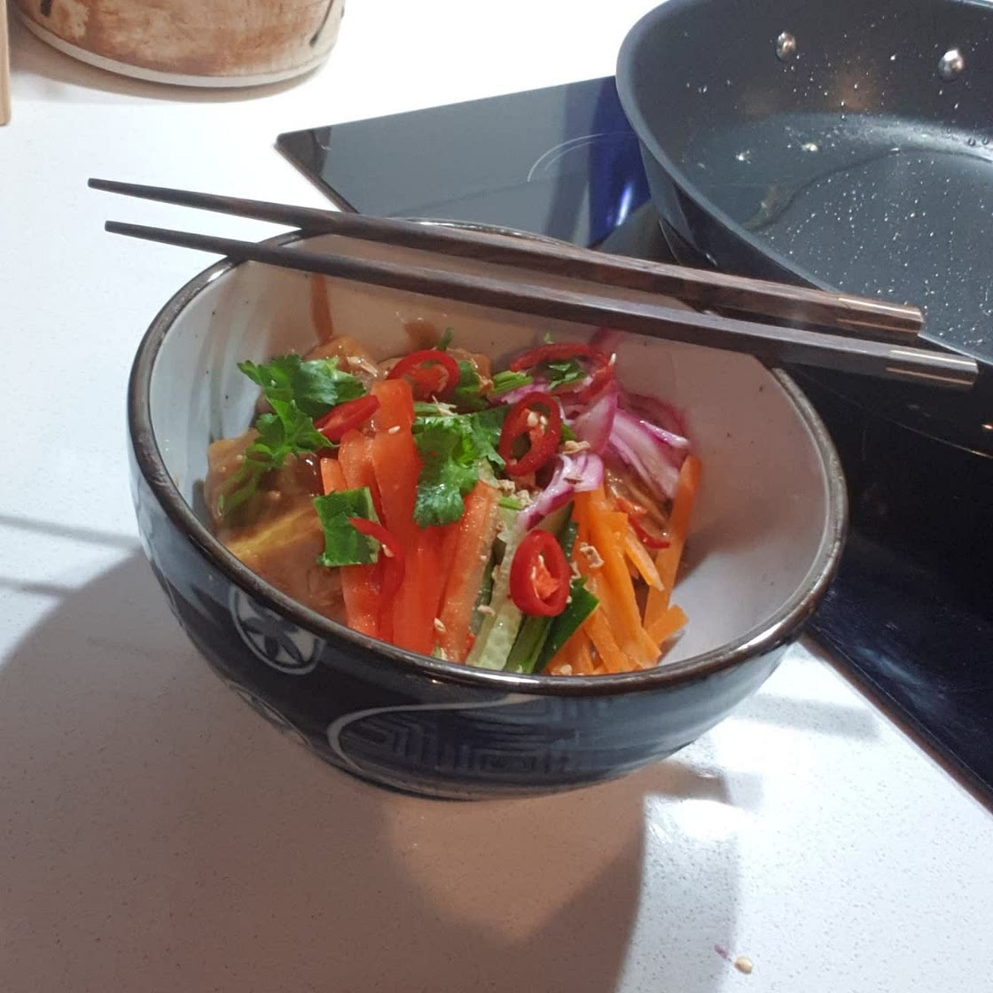 Peanut Tofu Noodle Bowls