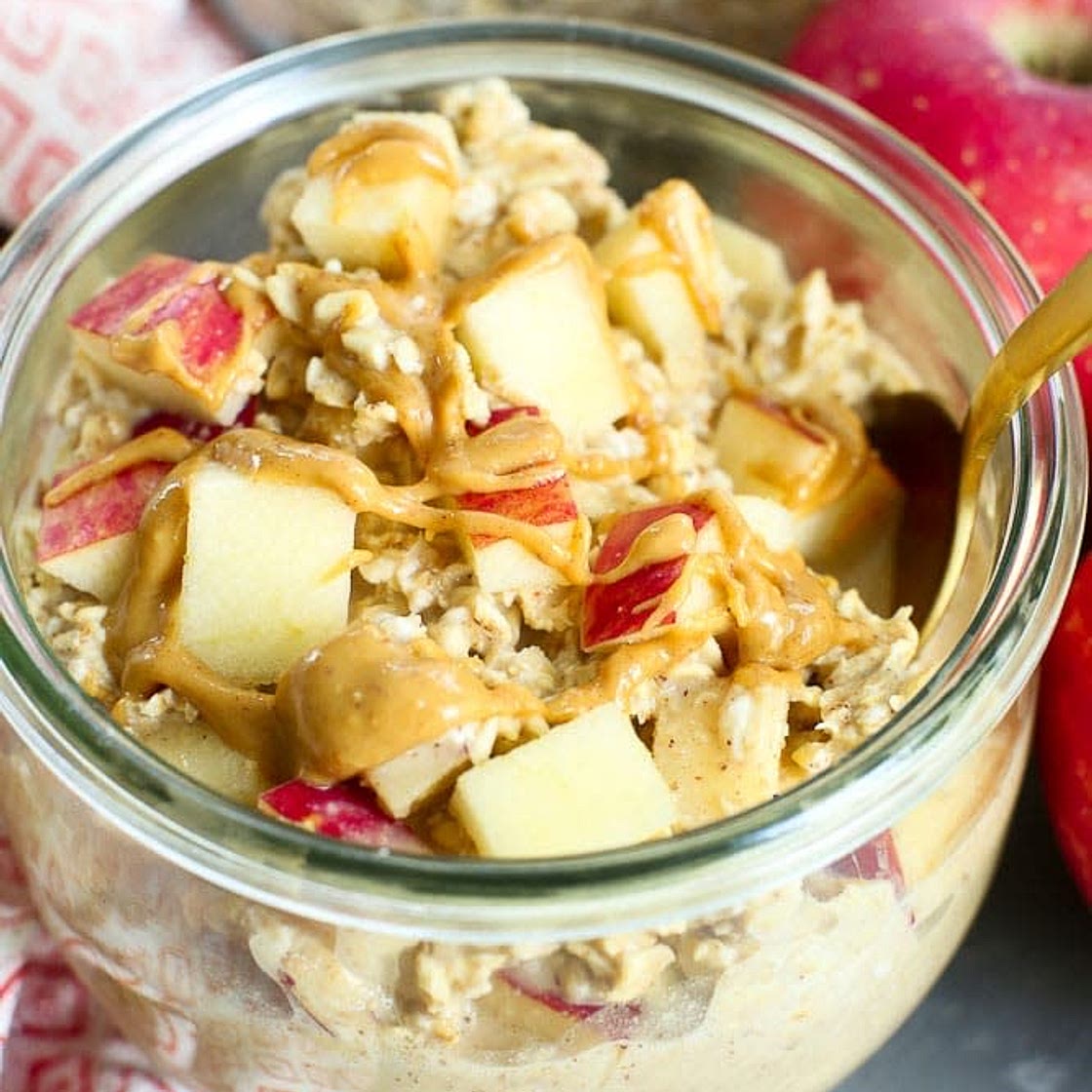 PB Apple Pie Overnight Oats