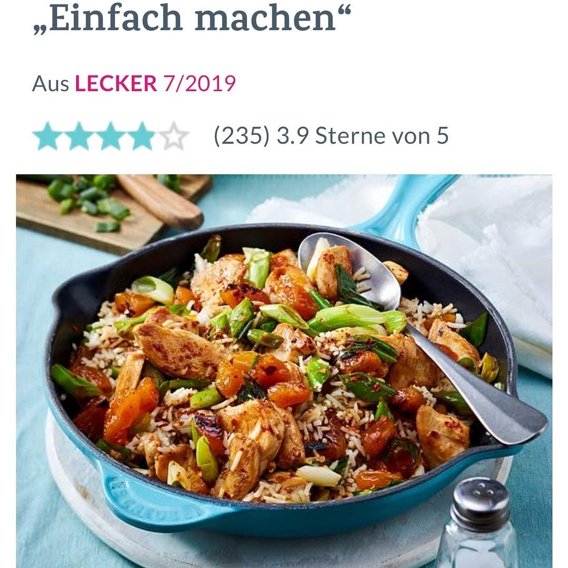 HÄHNCHEN REIS PFANNE
