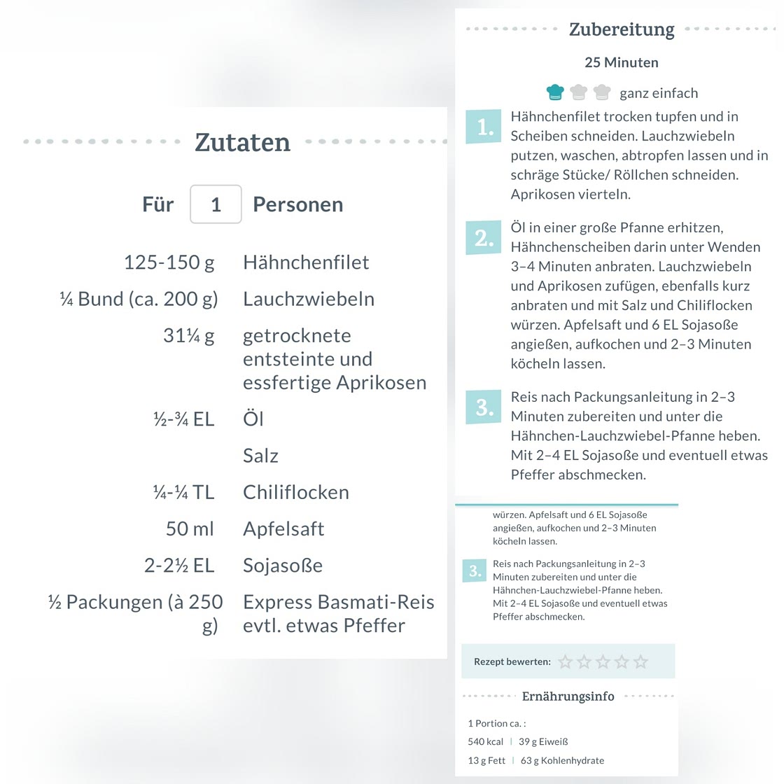 HÄHNCHEN REIS PFANNE