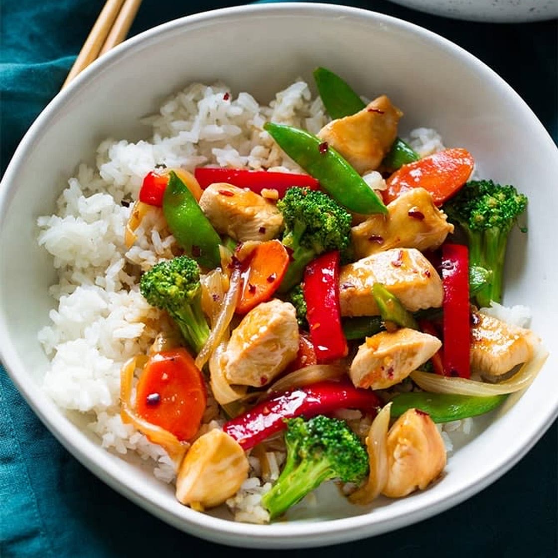 Poulet aux légumes