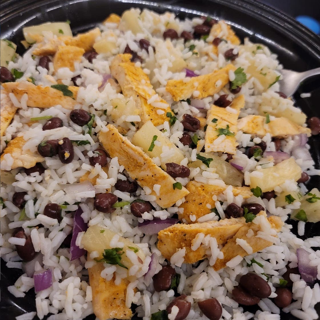 Jerk Chicken with Pineapple Black Bean Salsa