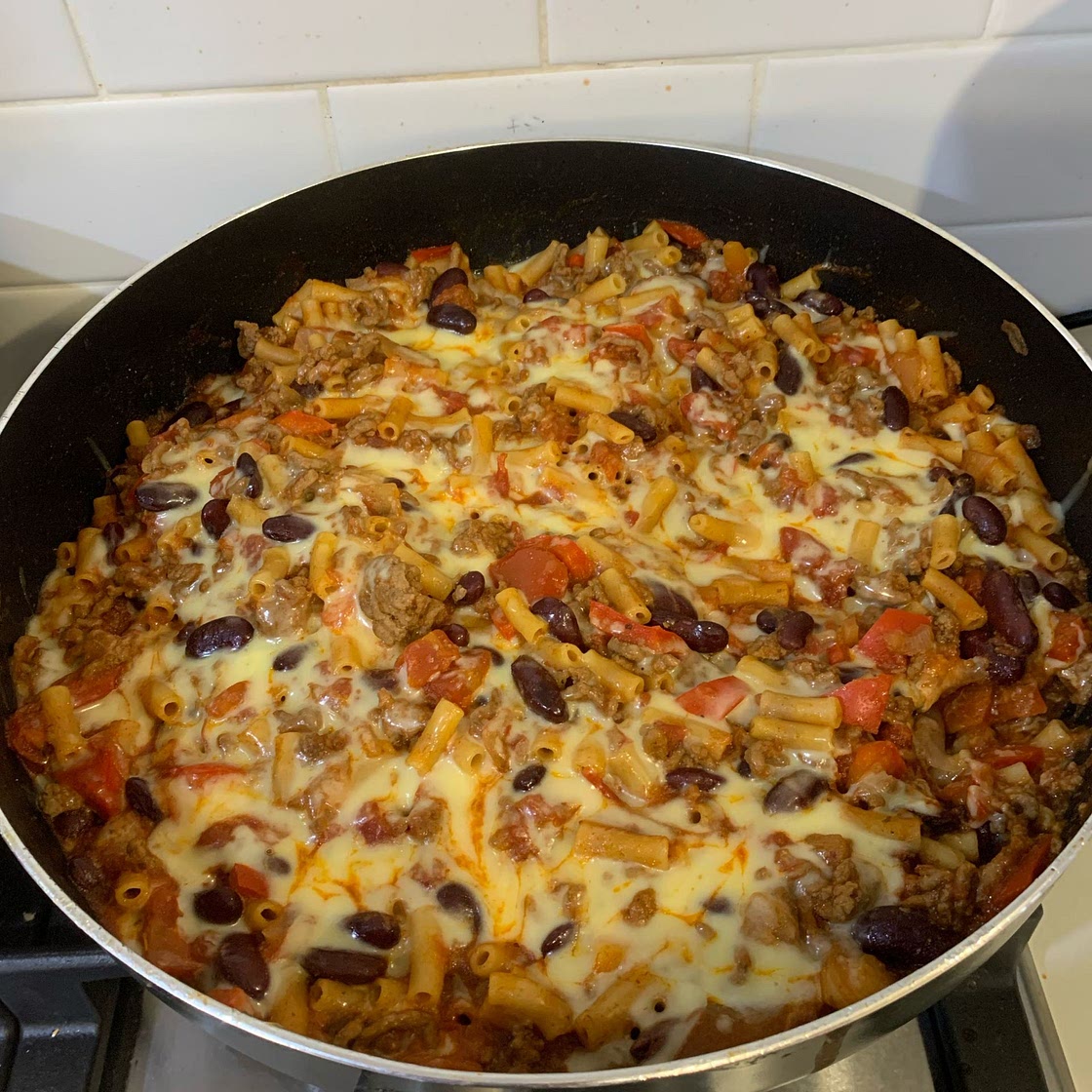 One Pot Chili Mac and Cheese