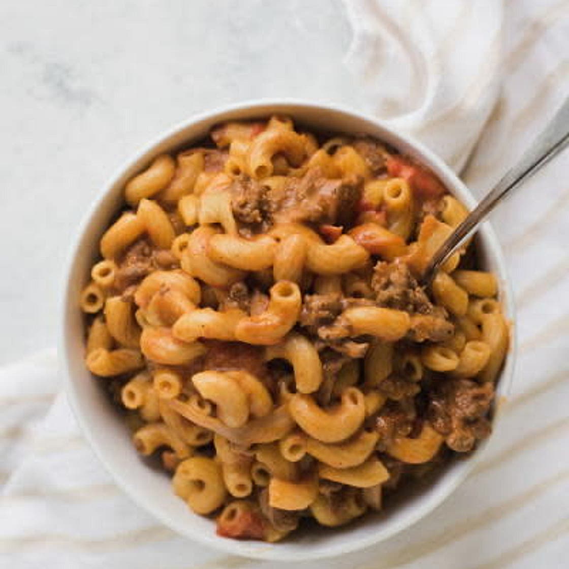 Cheesey One Pot Hamburger Casserole