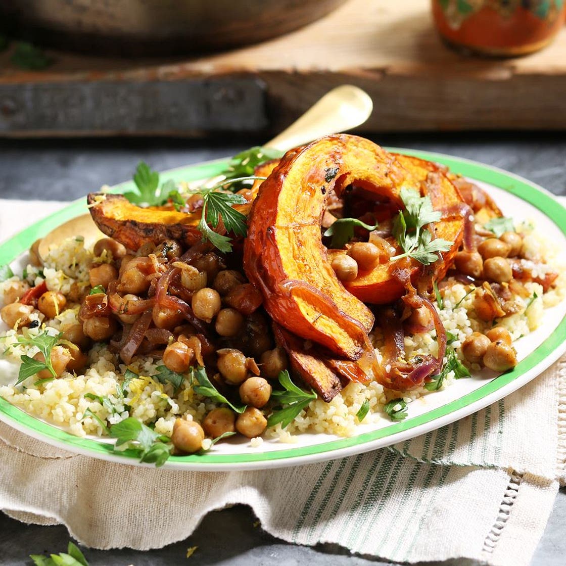 Moroccan onion squash stew