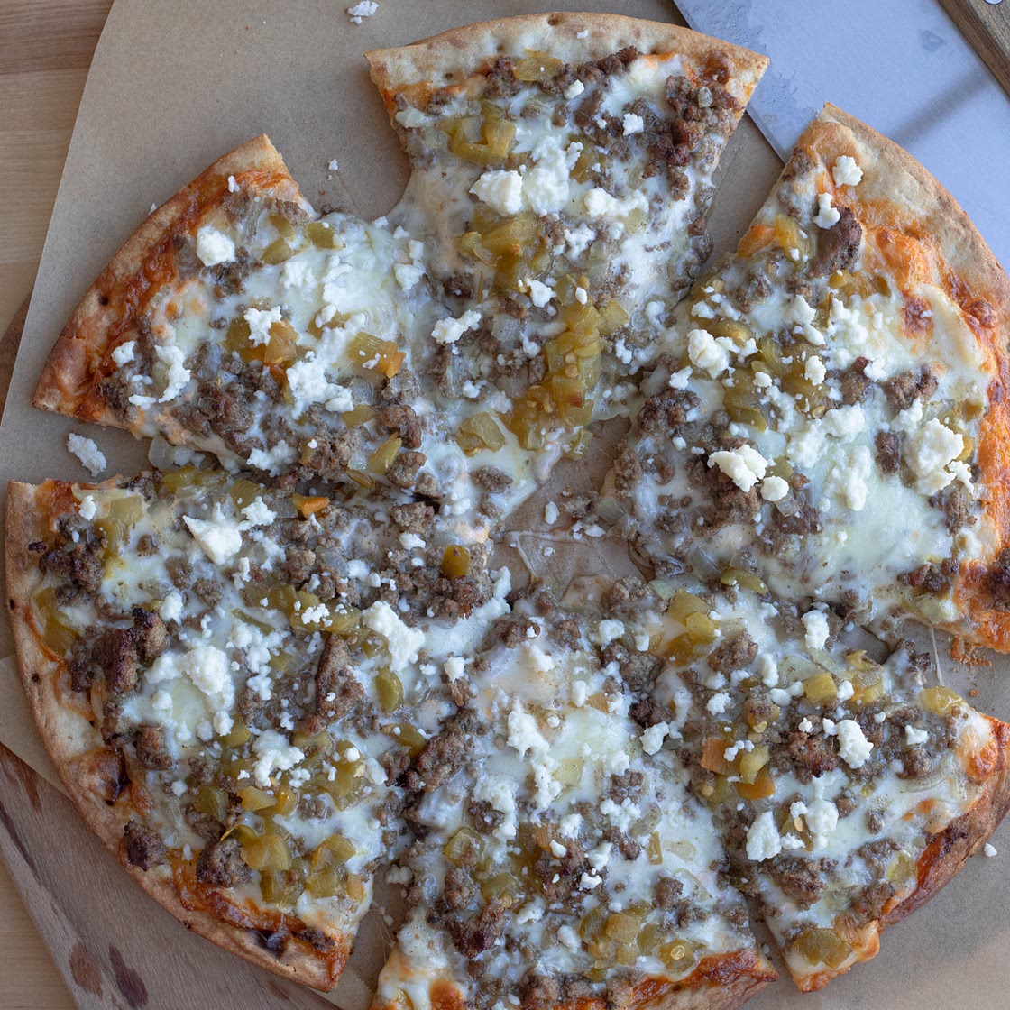 Green Chile Hamburger Pizza Recipe