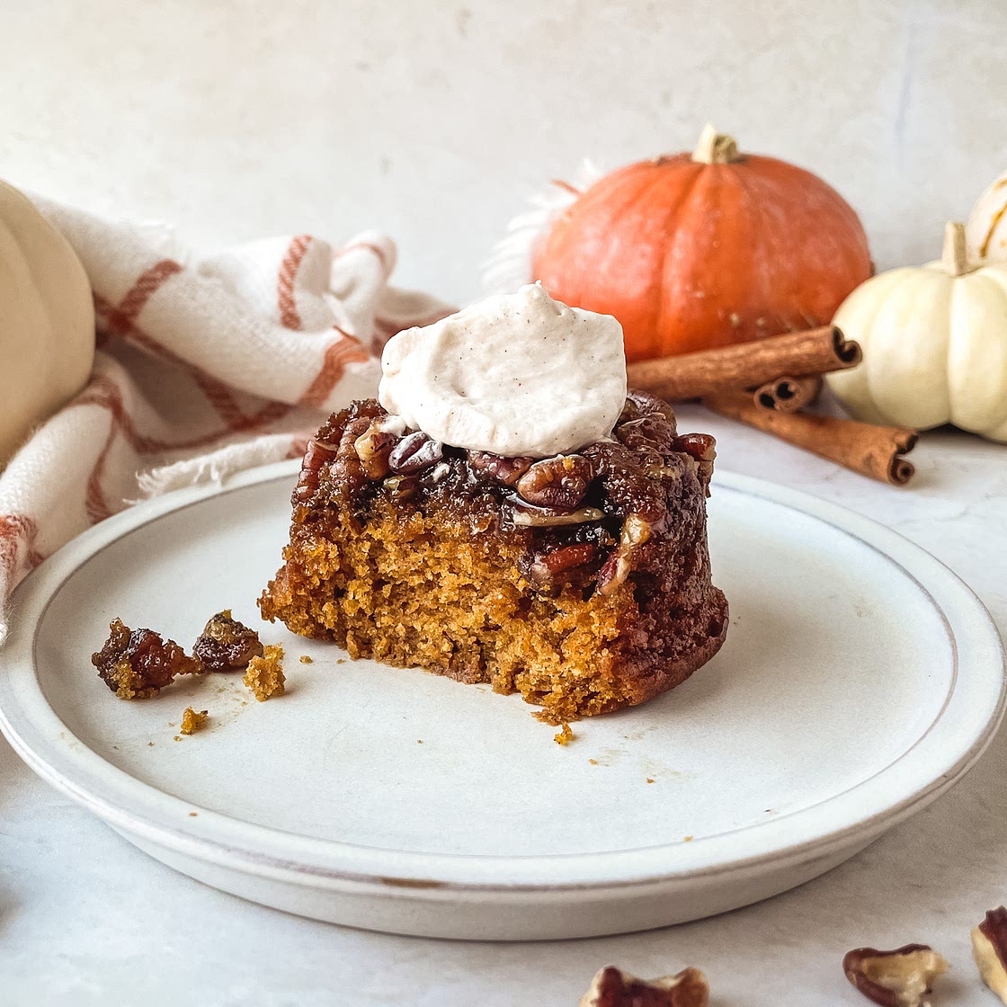 Pumpkin Pecan Upside-Down Cakes