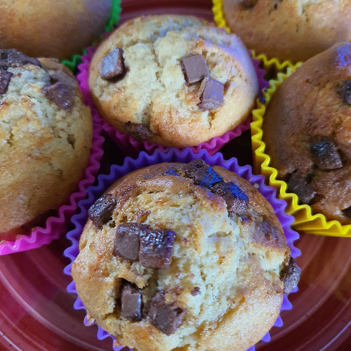 Mum's chocolate chunk muffins