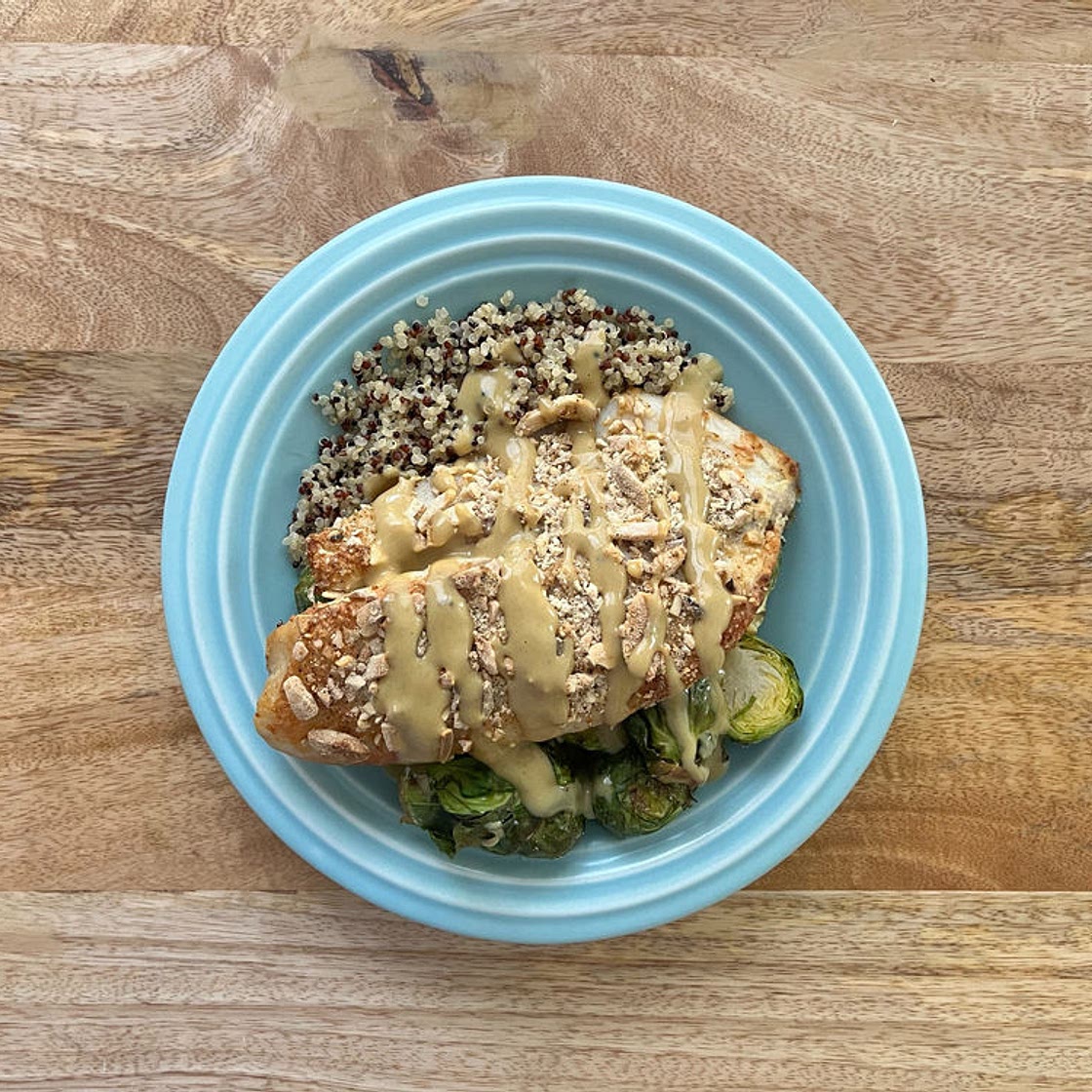 Gluten-Free Dijon Almond Crusted Tilapia