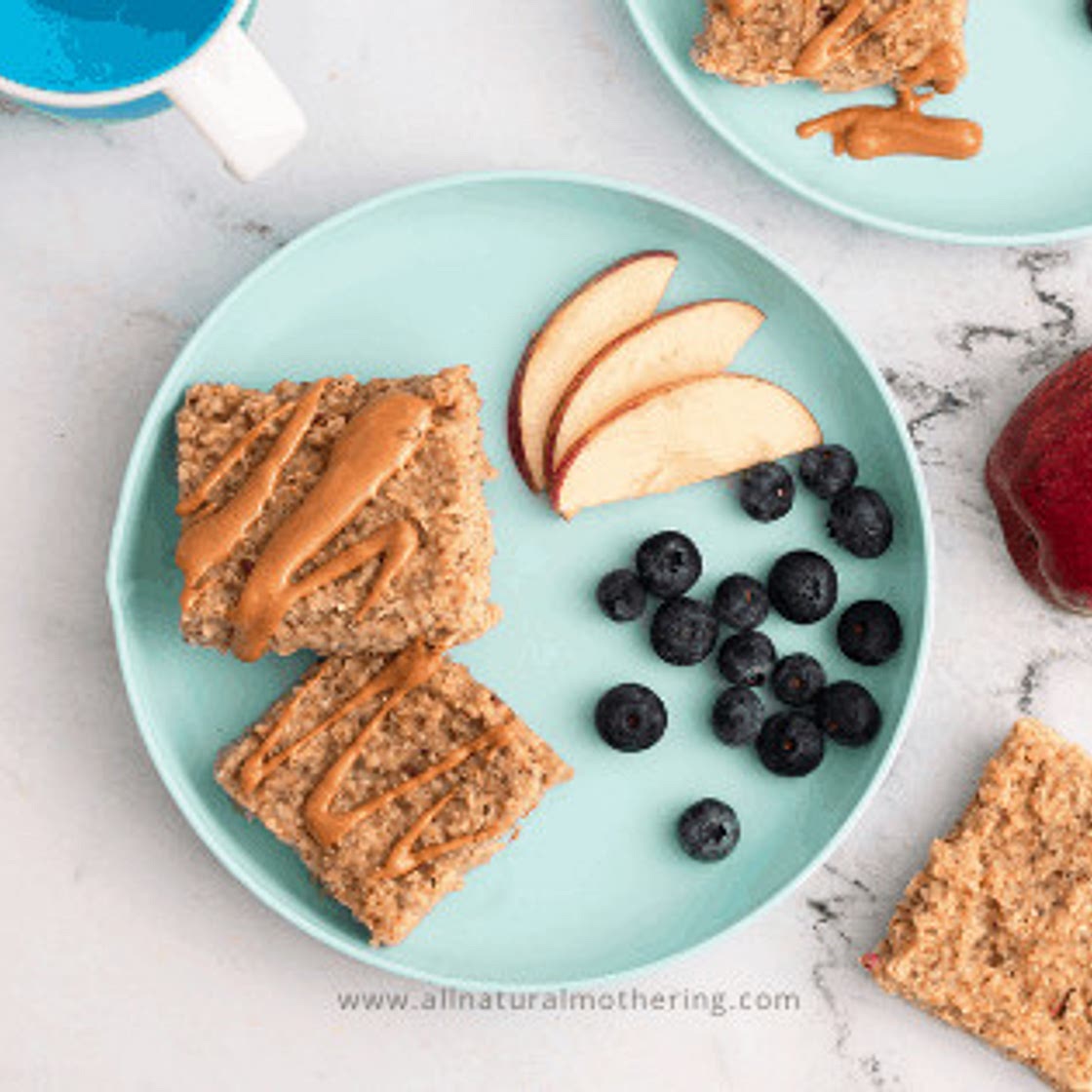 Healthy BLW Apple Oat Bars For Babies and Toddlers