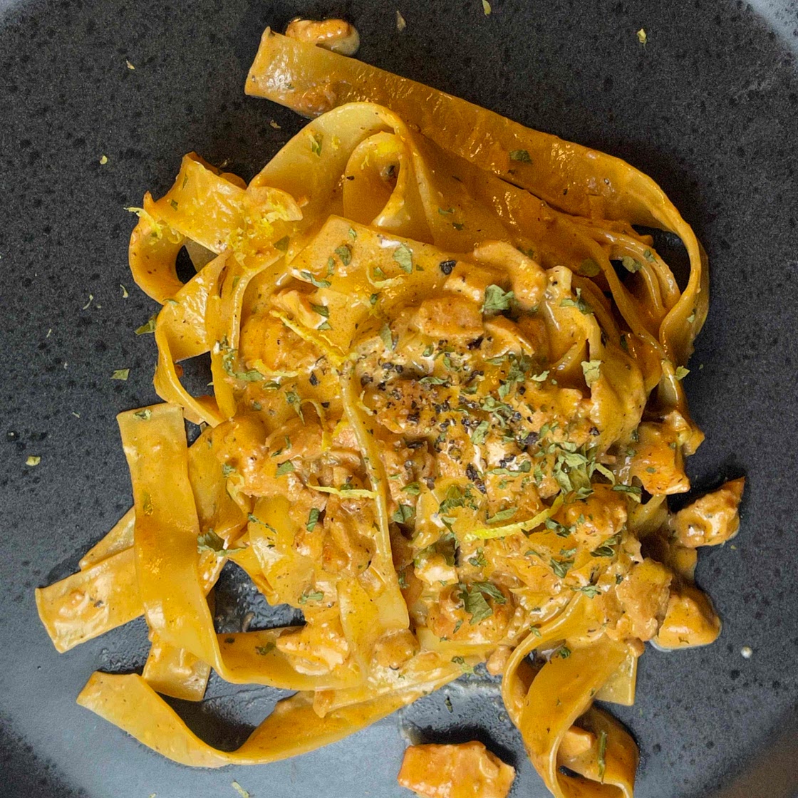 Fettuccine Whiskey 🥃 and salmon