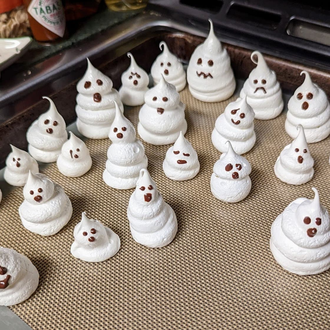 Ghost Meringues