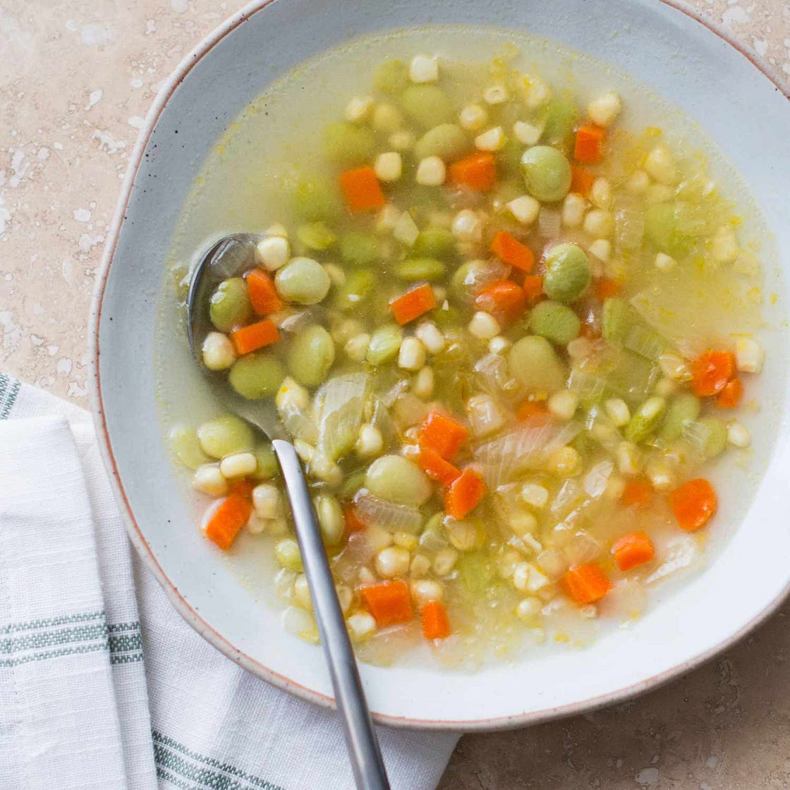 Summer Lima Bean & Corn Soup