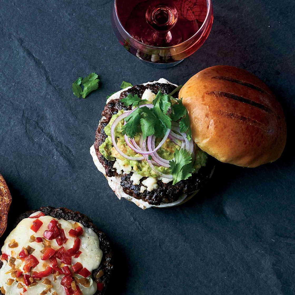 Avocado Burgers with Chile and Queso Fresco