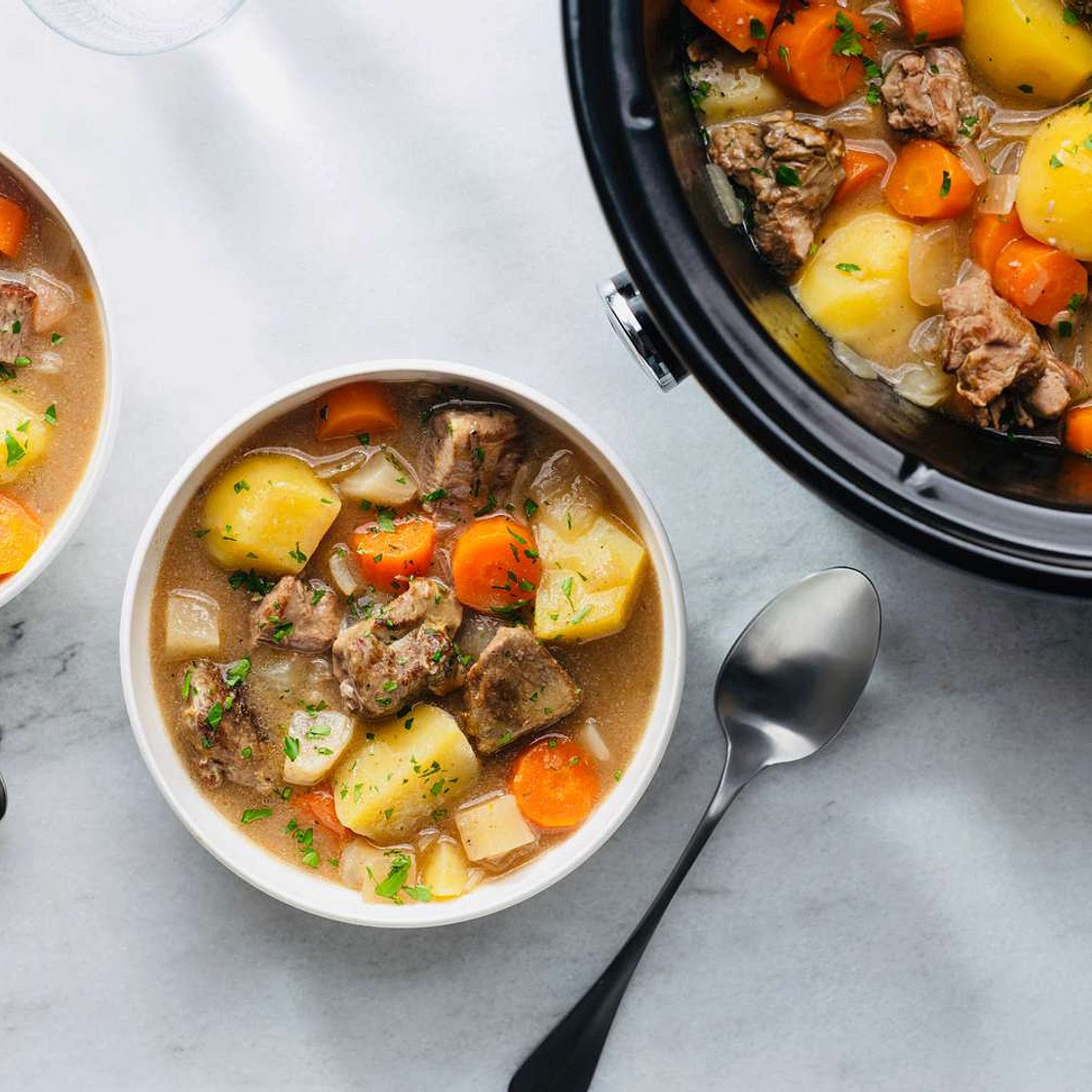 Traditional Slow Cooker Irish Lamb Stew