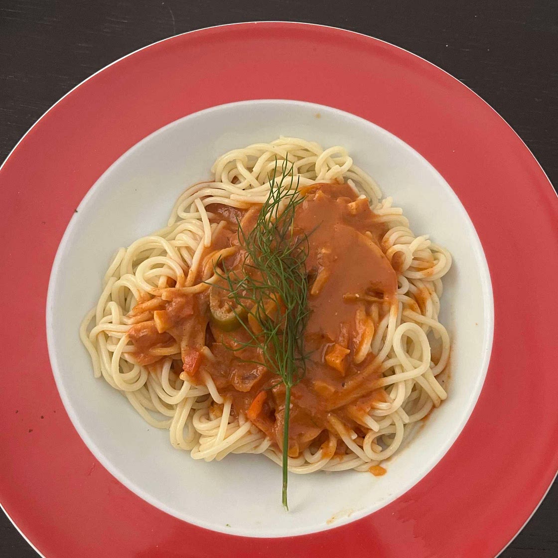 Hot pasta with jalapeño 