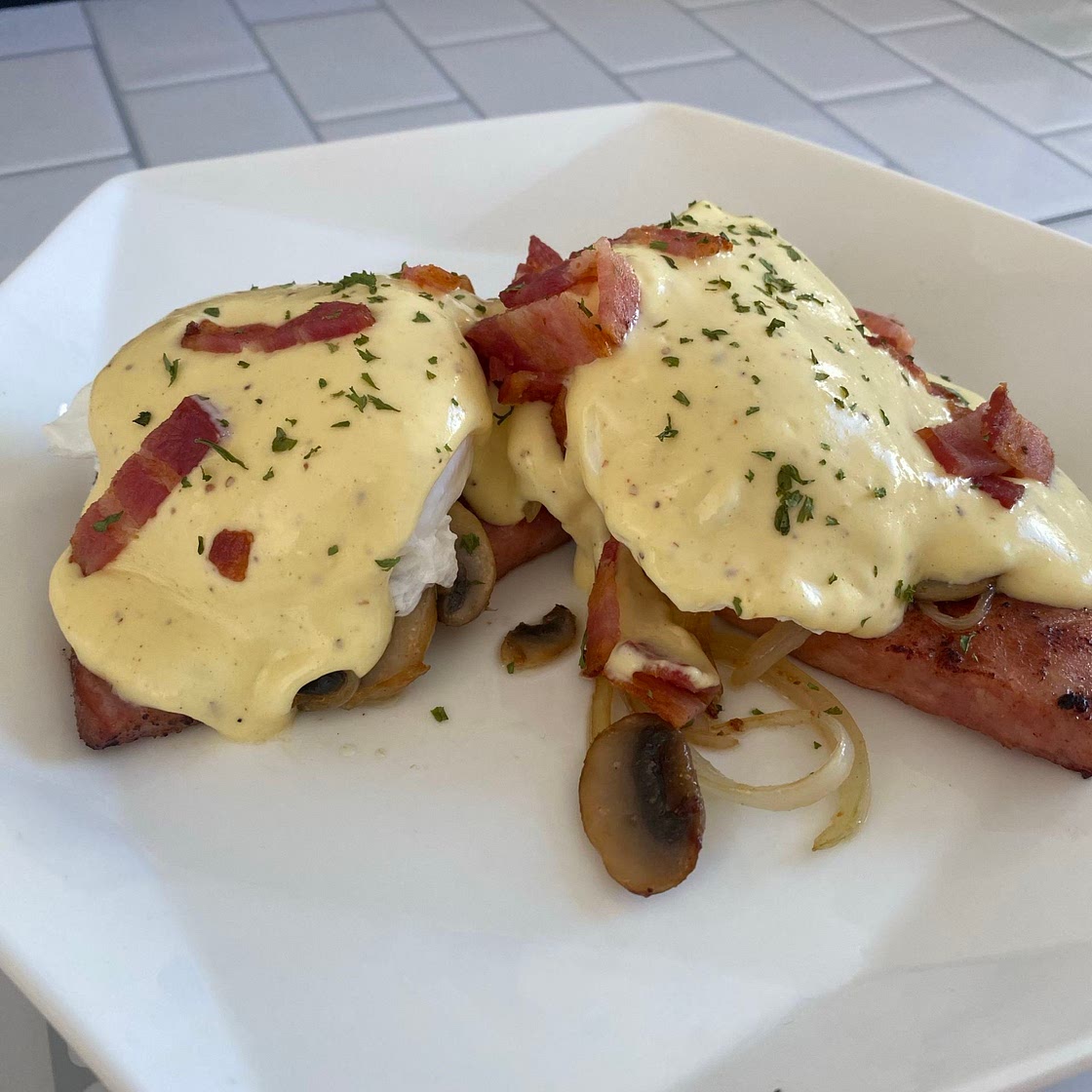 WIC Approved Ham Steak Benedict