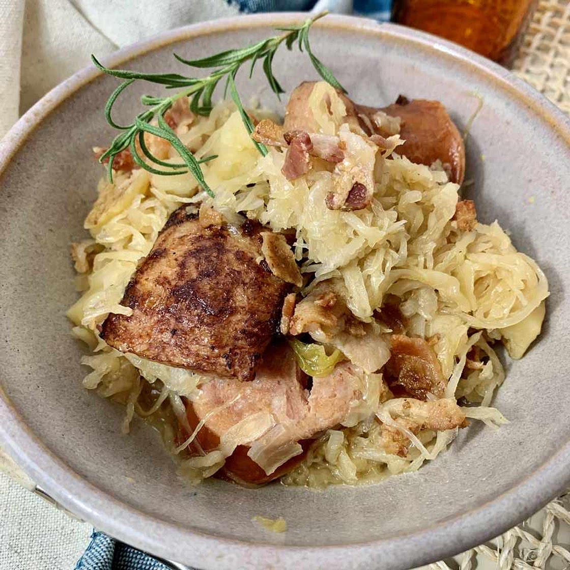 Instant Pot Kielbasa, Sauerkraut, and Potato