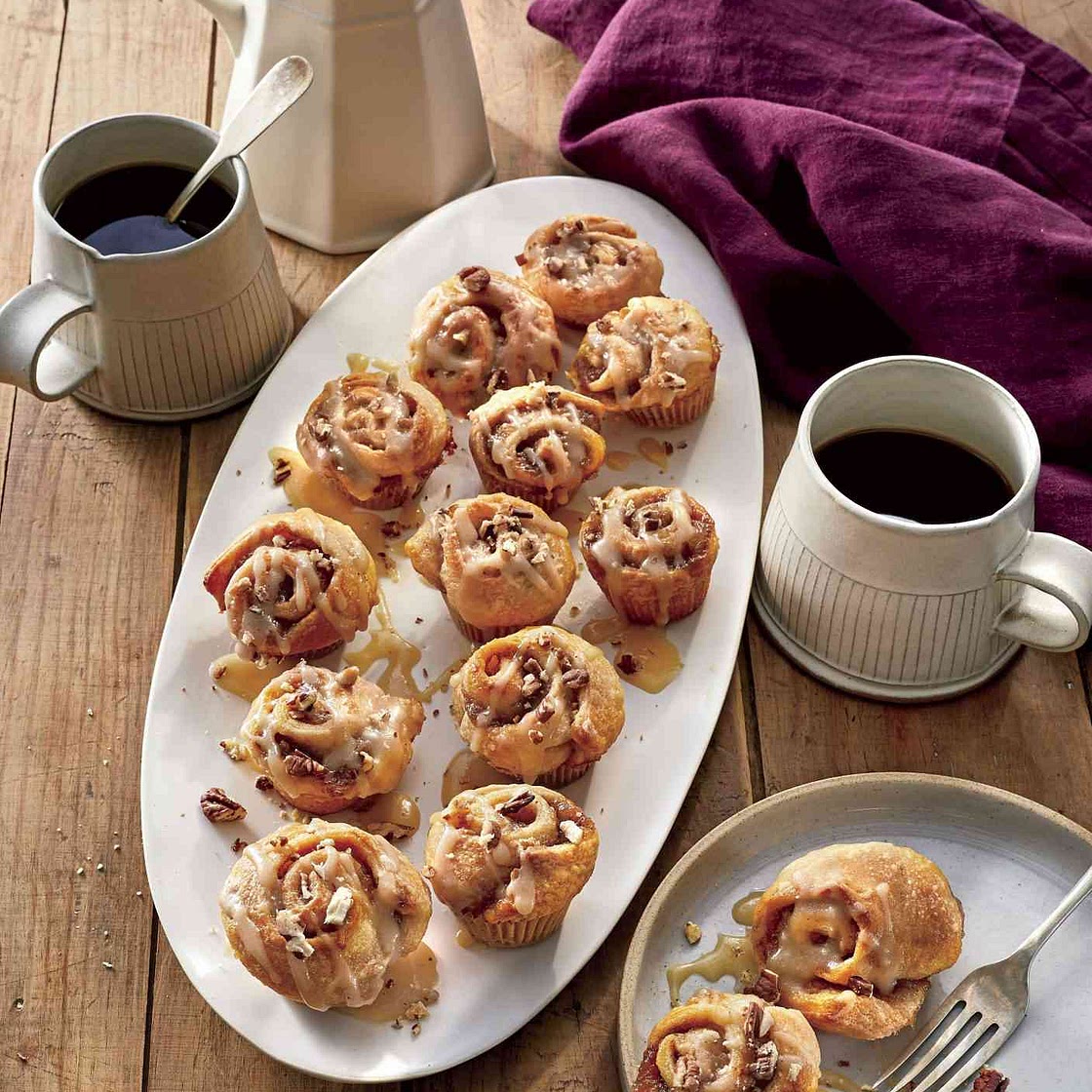 Mini Bananas Foster Sticky Buns Recipe